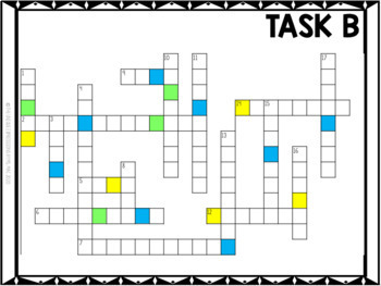 Back to School Crossword Puzzle Activity Free Sample for Distance