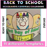 Back to School Crowns Headbands First Day of School Englis