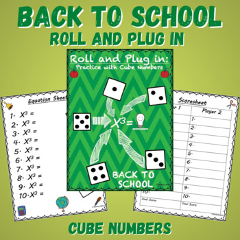 Preview of Back to School Cubed Numbers Activity | 5th/6th Grade Math Game