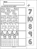 Back to School Cut & Match Worksheets | Numbers 6-10