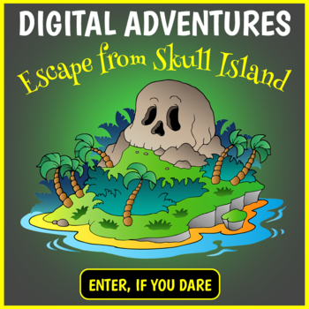 Preview of ESCAPE FROM SKULL ISLAND  - Pirate Themed Digital Escape Room / Breakout