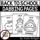 Back to School Dabbing Pages for Fine Motor Practice