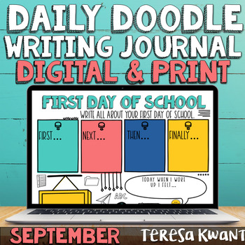 Preview of Back to School Daily Doodle Journal Prompts for September