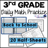 Back to School Daily Math Review 3rd Grade Bell Ringers Warm ups