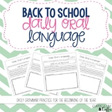 Daily Oral Language Back to School