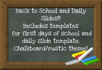 Preview of Back to School & Daily Slides! 