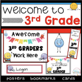 Posters, Bookmarks, and Name tags for Meet the Teacher 3rd grade
