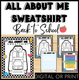 Back to School Design a Hoodie | All About Me Sweatshirt |