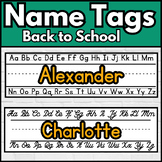 Back to School Desk Name Tags (Print & Cursive!)