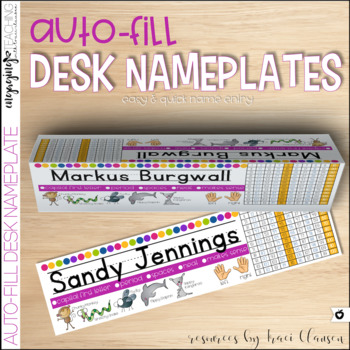 Back To School Desk Nameplate Desk Name Tag Editable By