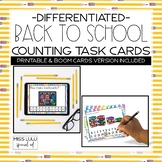 Back to School Differentiated Counting Task Cards