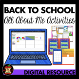 Back to School Digital Activities All About Me
