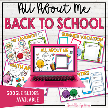 Back to School Digital Activity - All About Me Google Slideshow | TPT