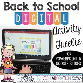 Preview of Back to School Digital Activity Freebie {PowerPoint or Google Slides Show}