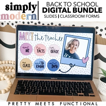Preview of Back to School Digital Bundle with Templates for Slides Forms and Websites