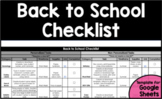 Back to School Digital Checklist FREEBIE (Google Sheets)