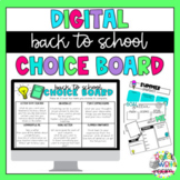 Back to School Digital Choice Board 