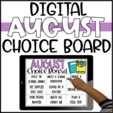 Back to School Digital Choice Board for Early Finishers