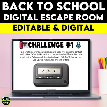 Preview of Back to School Digital Escape Room