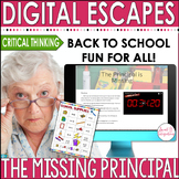 Back to School Digital Escape Room Activity  - Math and LA