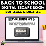 Back to School Digital Escape Room
