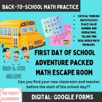 Preview of Back to School Digital Math Escape Room - Find Your New Teacher!