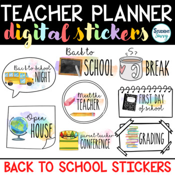 Teacher & Educator School Year Planner Stickers - Tori Grant Designs