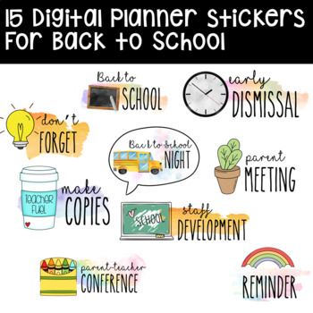 FREE Printable Back to School Planner Stickers for Teachers & Students - A  Country Girl's Life