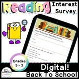 Back to School Digital Reading Interest Survey