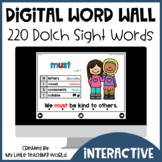 Back to School Digital Sight Word Word Wall (Interactive G