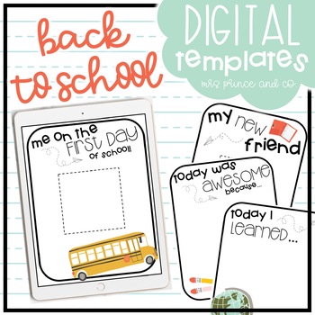 Preview of Back to School Digital Templates and Activities!