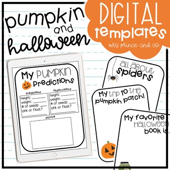 Preview of October and Halloween Digital Templates and Activities!