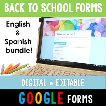 Preview of Digital Back to School Forms (ENGLISH AND SPANISH BUNDLE!)