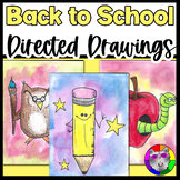 Back to School Directed Drawing Activity & Worksheets