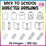 Back to School Directed Drawings Clip Art