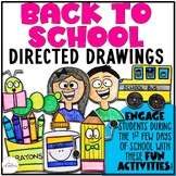 Back to School Directed Drawings with First Day of School 