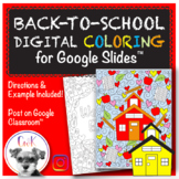 Back-to-School Distance Learning Digital Coloring Pages fo