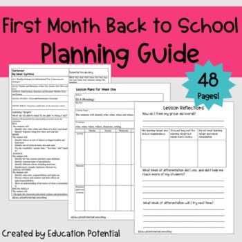 Preview of Back to School | Distance Learning | Special Education | Planning Guide