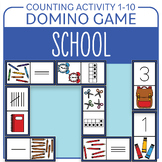 Back to School Domino Counting 1-10 Numbers Ten Frames Kin