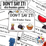 Back to School Don't Say It Ice Breaker Game
