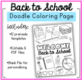 Back to School Doodle Coloring Pages