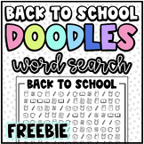 Back to School Doodle Word Search Freebie!