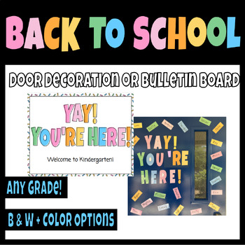 Back to School - Door Decoration/Bulletin Board by Crazy About Kinder