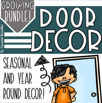 Preview of Back to School Door Decorations Bulletin Board Display EDITABLE BUNDLE