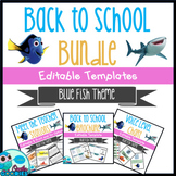 Back to School - Blue Fish Themed Bundle
