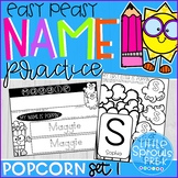 Back to School ● EASY PEASY Name Practice ● Popcorn Set 1 