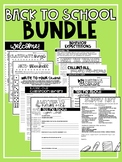 Back to School EDITABLE Bundle - Forms & First Week Activi