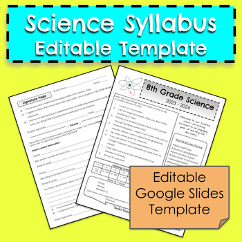 Preview of Back to School - EDITABLE Google Slides Syllabus Template