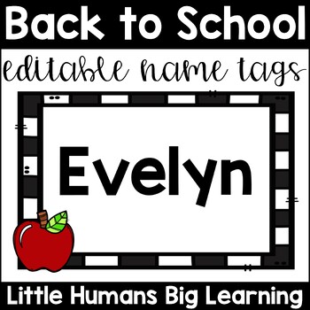 Preview of FREE Back to School EDITABLE Name Tags