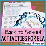Back to School ELA Activities Bundle - Icebreakers - New Semester